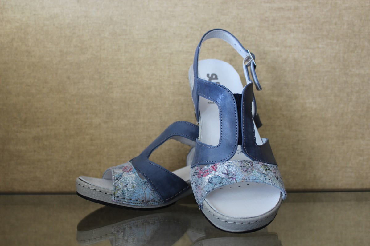 Sandalette von Suave in jeansblau/multicolor