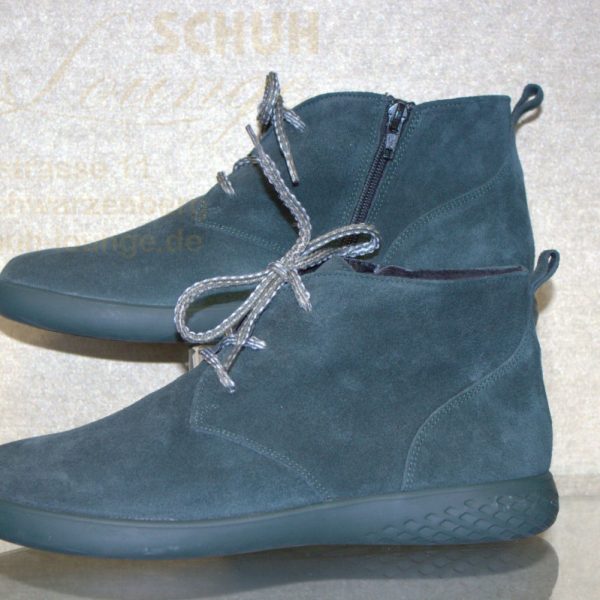 IMG_0971 Waldläufer Stiefelette aus dunkelgrünem Rauleder