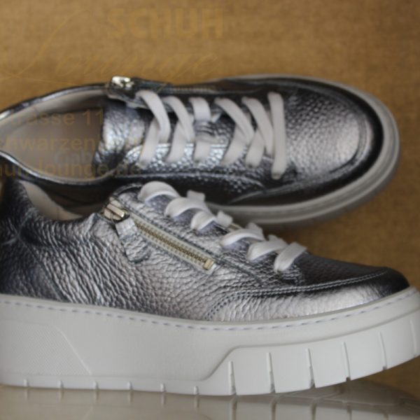 Plateau Sneaker von Gabor aus Glattleder in blau/metallic