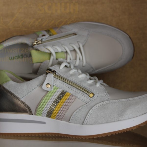 IMG_0998 Trendiger Waldläufer Sneaker in "Latte Lime Gold"